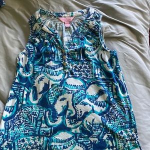 Lilly Pulitzer Elephant Pattern size small (4-5) Romper